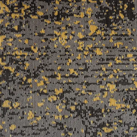 Gray and Yellow Abstract Sprinkle Area Rug Photo 2