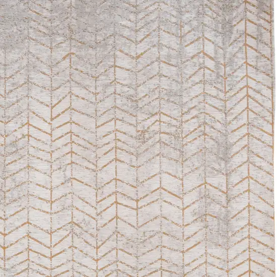 Gray and Yellow Chevron Non Skid Area Rug Photo 4