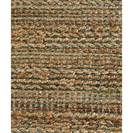 Green Abstract Hand Woven Non Skid Area Rug Photo 1