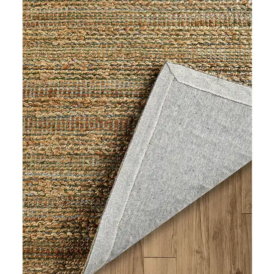 Green Abstract Hand Woven Non Skid Area Rug Photo 5