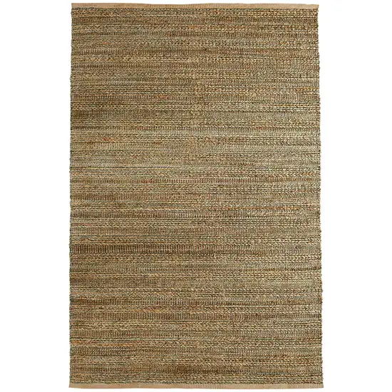 Green Abstract Hand Woven Non Skid Area Rug Photo 2