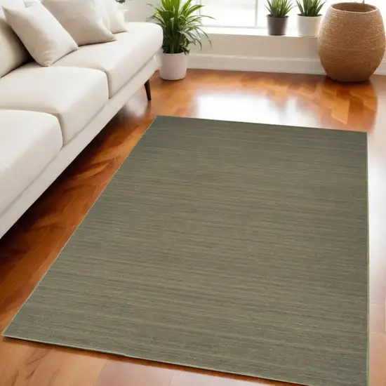 Green Abstract Washable Area Rug Photo 1