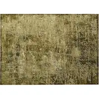 Photo of Green Abstract Washable Non Skid Indoor Outdoor Area Rug