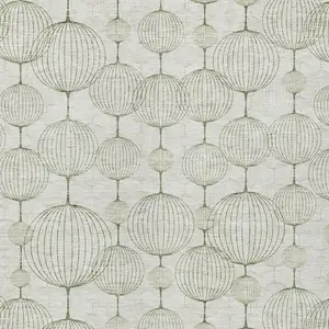 Photo of Green And Beige Geometric Washable Indoor Outdoor Area Rug