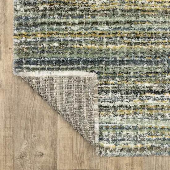 Green And Blue Geometric Distressed Area Rug Photo 6