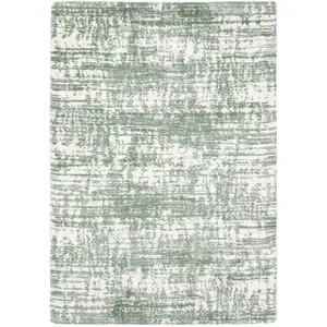 Photo of Green And Ivory Abstract Area Rug