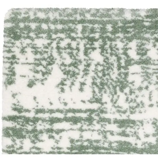 Green And Ivory Abstract Area Rug Photo 7