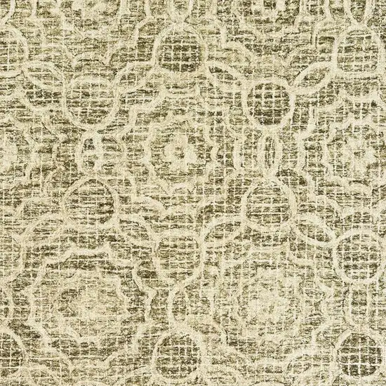 Green And Ivory Wool Geometric Hand Tufted Area Rug Photo 8