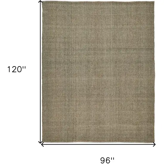 Green And Tan Hand Woven Area Rug Photo 10