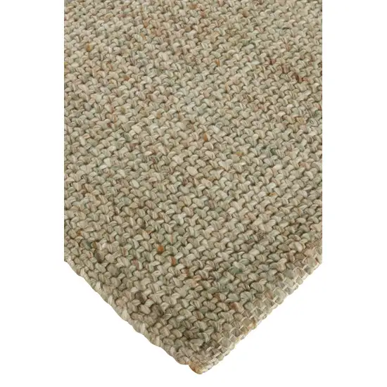 Green And Tan Hand Woven Area Rug Photo 3