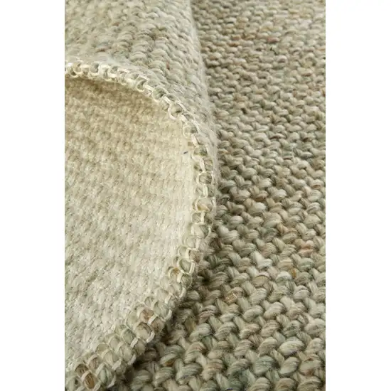 Green And Tan Hand Woven Area Rug Photo 4