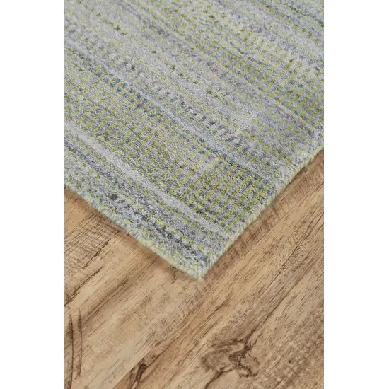 Green Blue And Tan Ombre Hand Woven Area Rug Photo 4