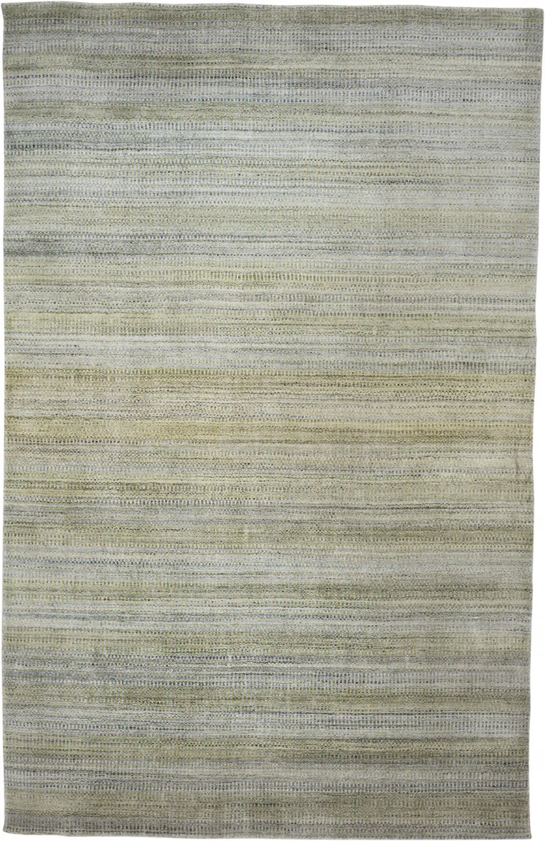 Green Blue And Tan Ombre Hand Woven Area Rug Photo 1