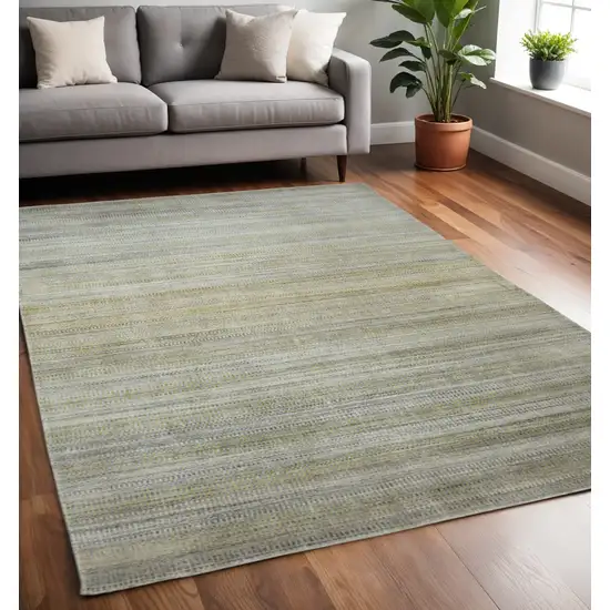 Blue and Green Ombre Hand Woven Area Rug Photo 1