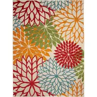 Photo of Green Floral Indoor Outdoor Area Rug