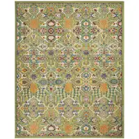 Photo of Green Floral Power Loom Area Rug