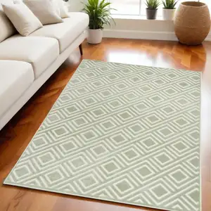 Photo of Green Geometric Area Rug