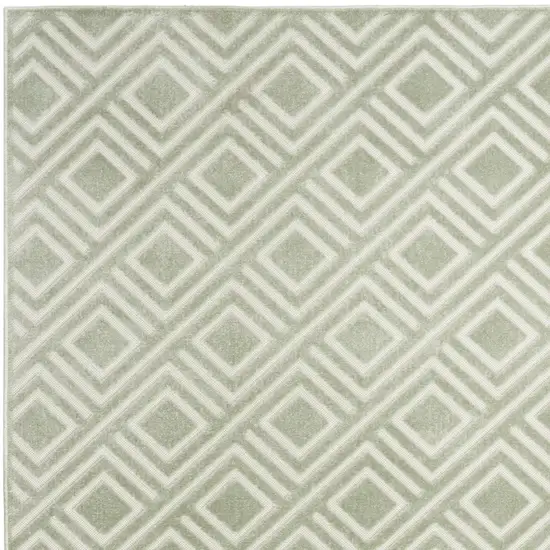 Green Geometric Area Rug Photo 6