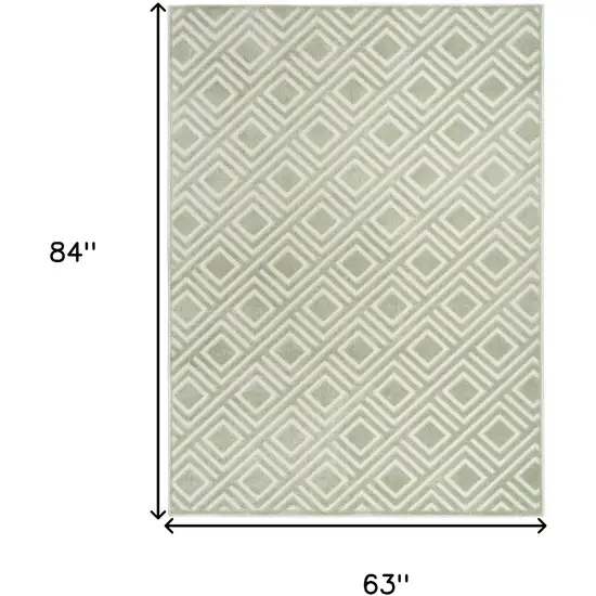 Green Geometric Area Rug Photo 3