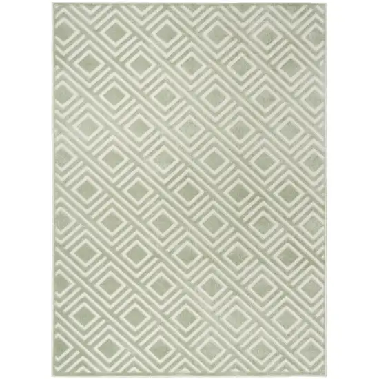 Green Geometric Area Rug Photo 4