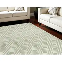 Photo of Green Geometric Area Rug