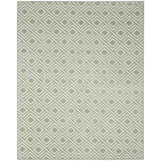 Green Geometric Area Rug Photo 4