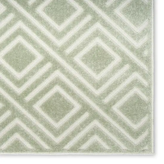 Green Geometric Area Rug Photo 6