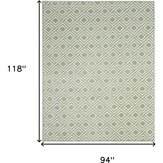 Green Geometric Area Rug Photo 3