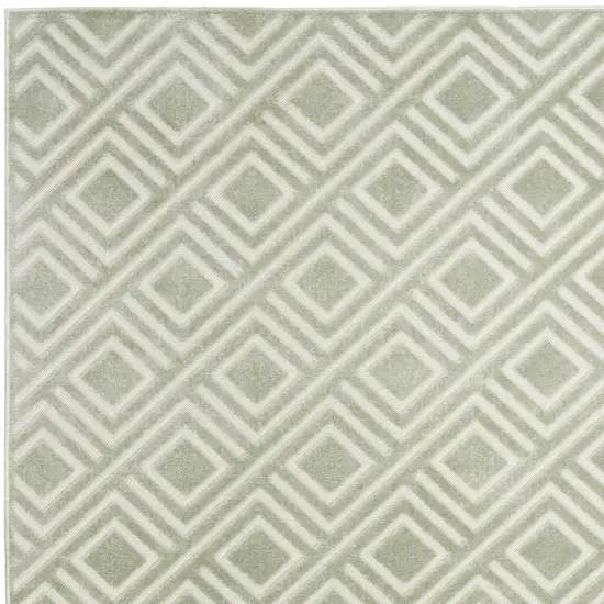 Green Geometric Area Rug Photo 7