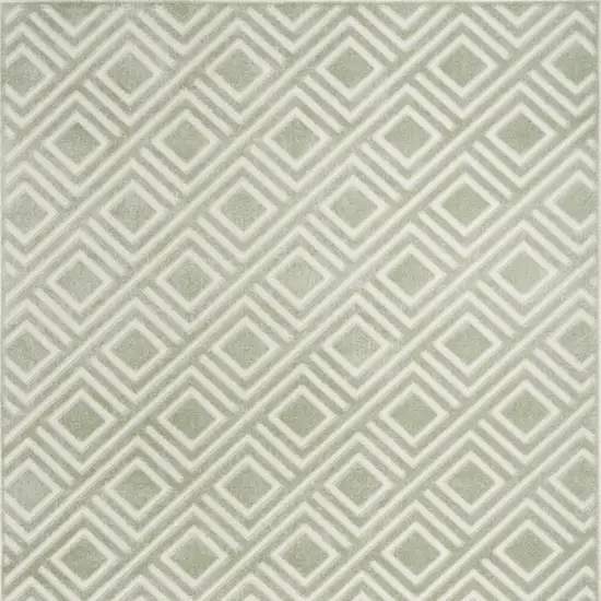 Green Geometric Area Rug Photo 6