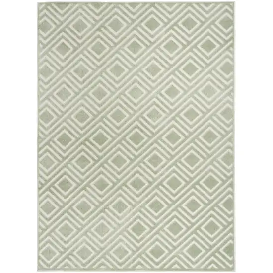 Green Geometric Area Rug Photo 2