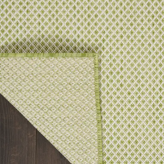 Green Geometric Power Loom Area Rug Photo 3