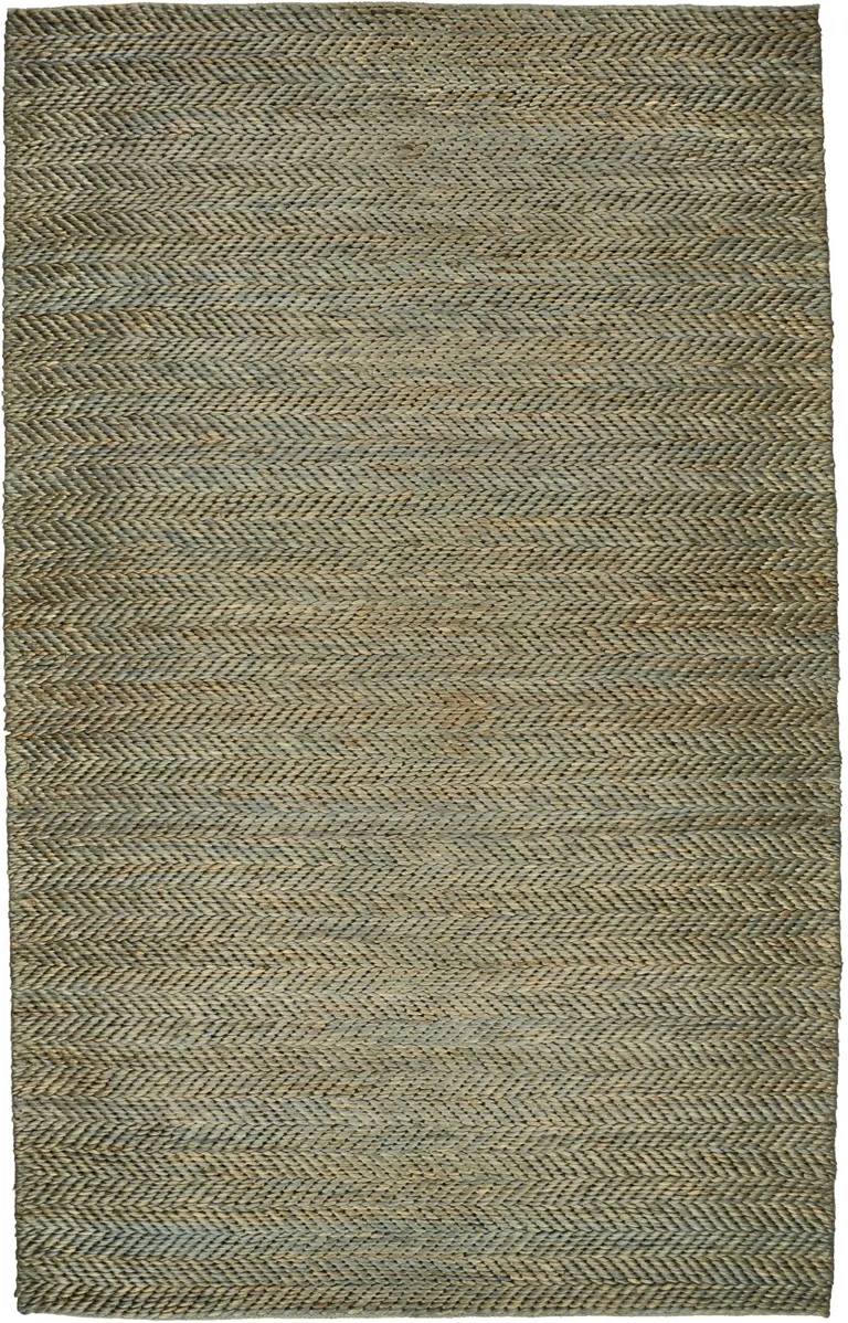 Green Gray And Tan Hand Woven Area Rug Photo 1