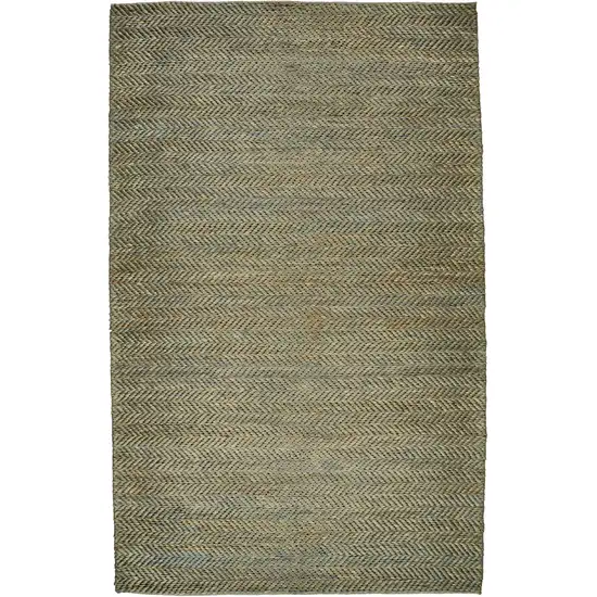 Green Gray And Tan Hand Woven Area Rug Photo 1