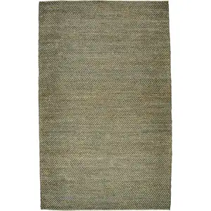 Photo of Green Gray And Tan Hand Woven Area Rug