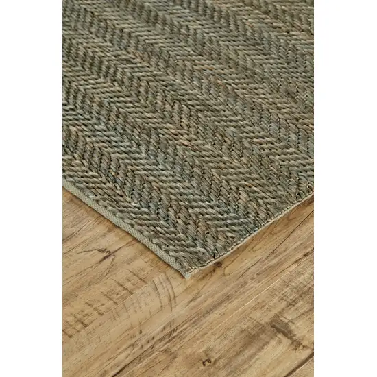 Green Gray And Tan Hand Woven Area Rug Photo 3