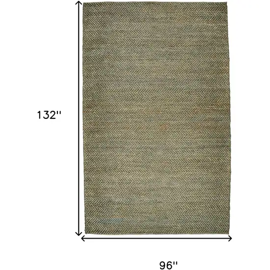 Green Gray And Tan Hand Woven Area Rug Photo 10