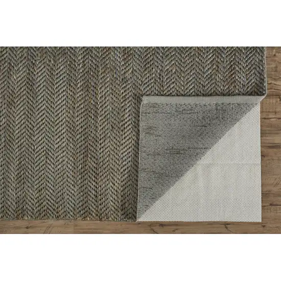 Green Gray And Tan Hand Woven Area Rug Photo 4