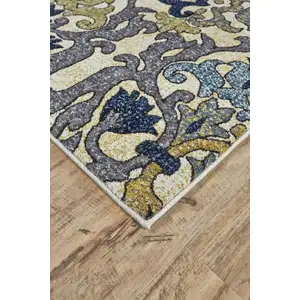 Photo of Green Gray and Tan Floral Power Loom Area Rug