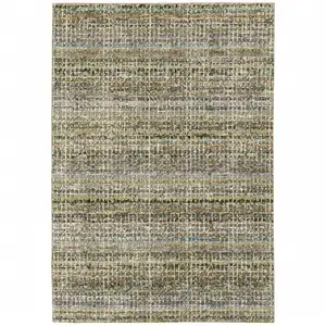 Photo of Green Green Grey And Purple Abstract Power Loom Stain Resistant Area Rug