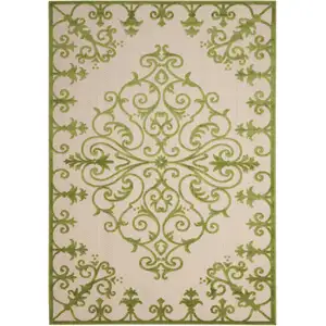 Photo of Green Medallion Indoor Outdoor Area Rug