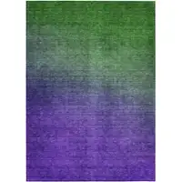 Photo of Green Ombre Washable Non Skid Indoor Outdoor Area Rug