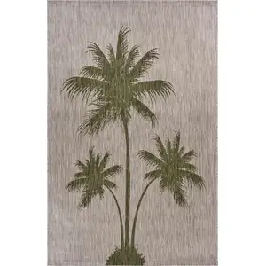 Photo of Green Palm Tree Indoor Outdoor Area Rug