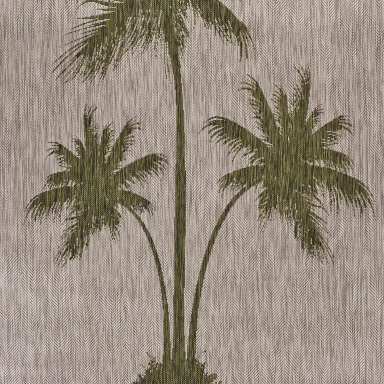 Green Palm Tree Indoor Outdoor Area Rug Photo 2