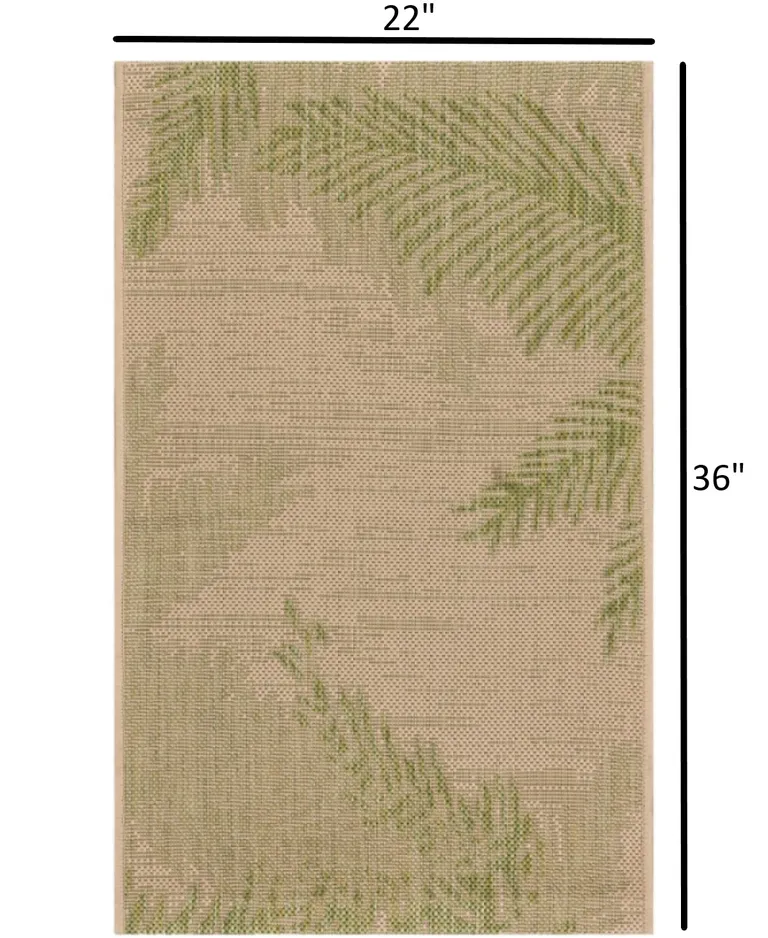 Green Palms Indoor Outdoor Scatter Rug Photo 5