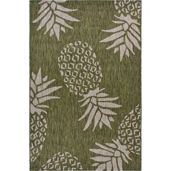 Green Pineapple Indoor Outdoor Scatter Rug Photo 1