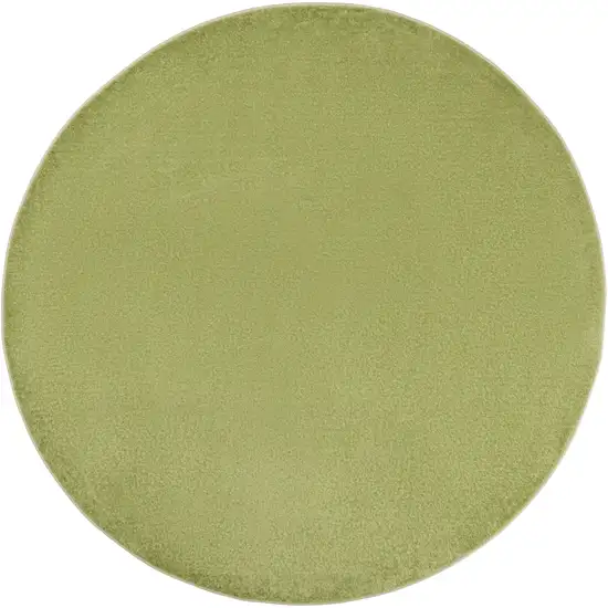 Green Round Non Skid Indoor Outdoor Area Rug Photo 3