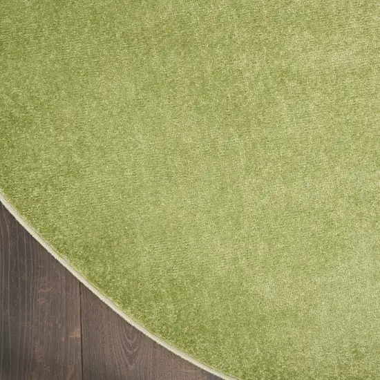 Green Round Non Skid Indoor Outdoor Area Rug Photo 9