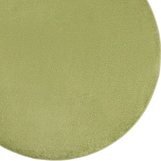 Green Round Non Skid Indoor Outdoor Area Rug Photo 3