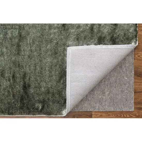 Green Shag Hand Tufted Area Rug Photo 7